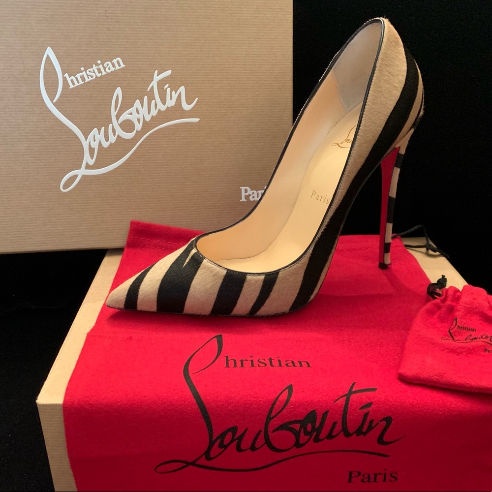 CHRISTIAN LOUBOUTIN So Kate Calf Hair Pumps, 40